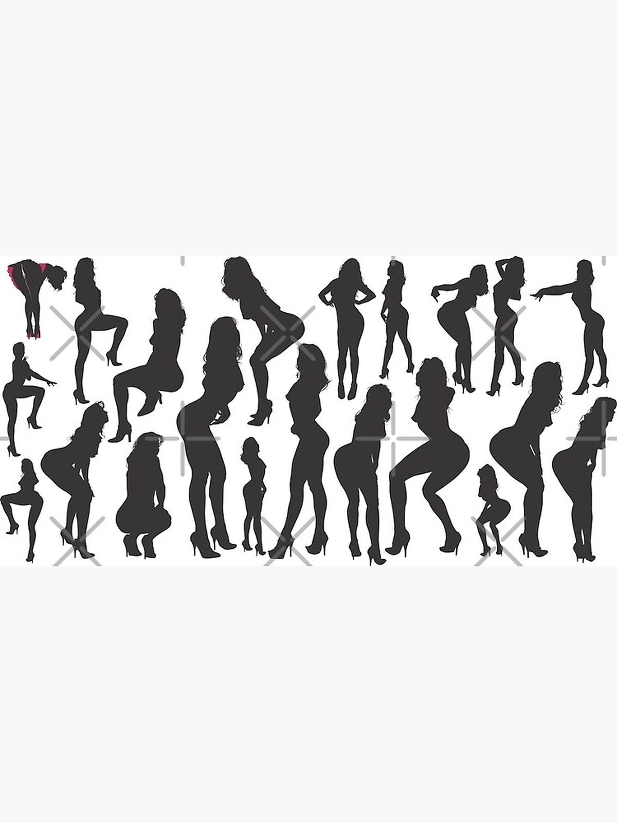 Ext Png Sexy Woman Silhouette In Bikini - Sexy Silhouette Art Prints For Sale Redbubble