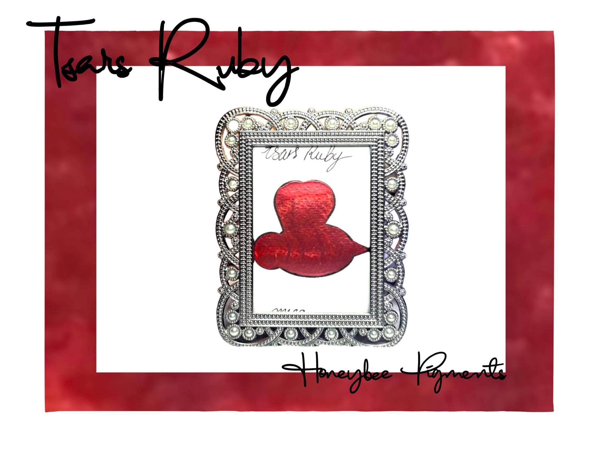 Photos - Tsars Ruby Red Shimmer Watercolour Paint Honeybee Pigments C