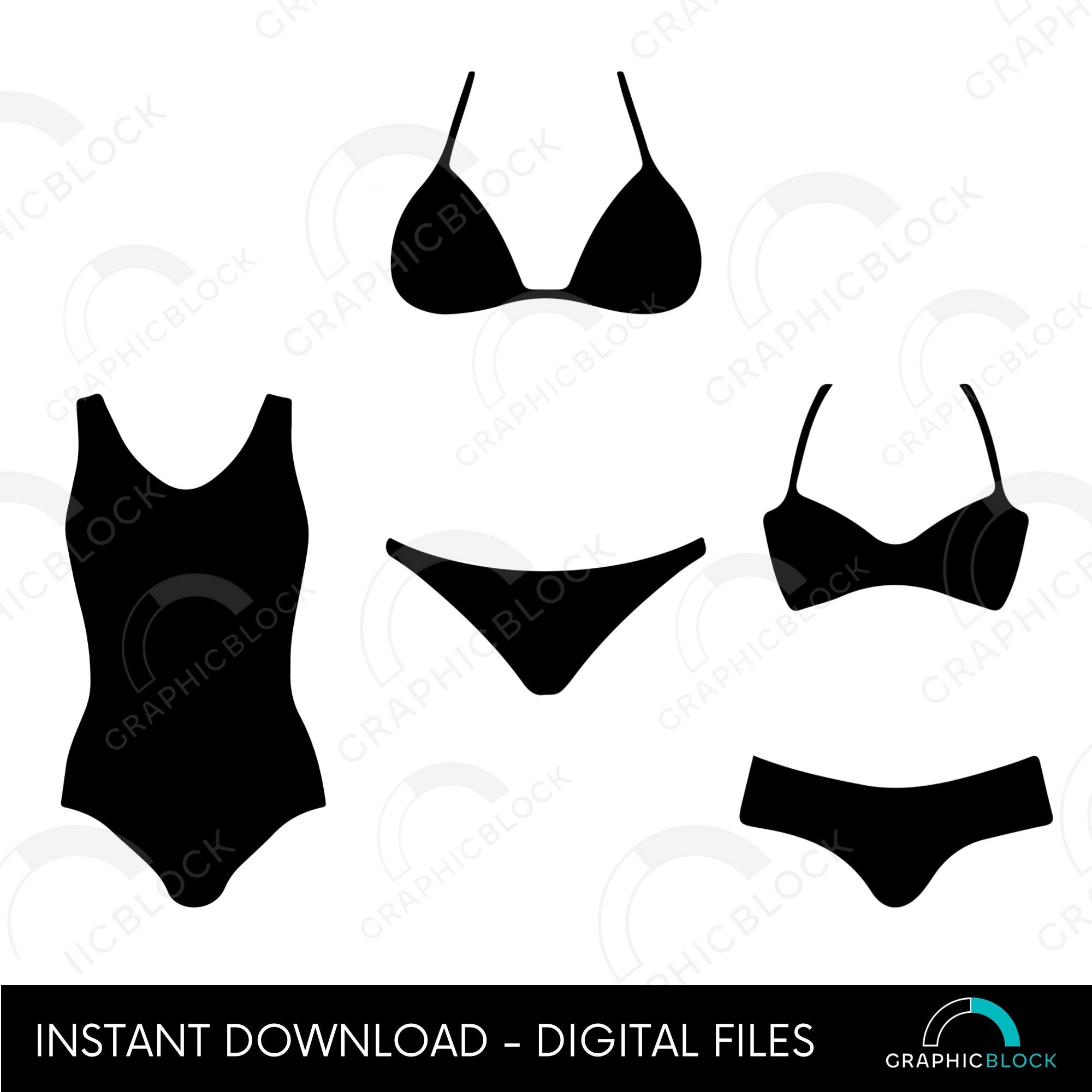 Photos - Woman On Bikini Silhouette Etsy Uk