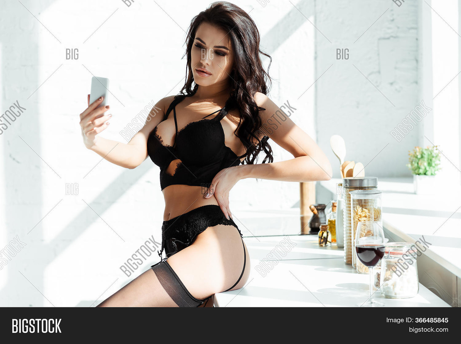 Selfies Lingerie - Side View Sensual Image & Photo (Free Trial) Bigstock