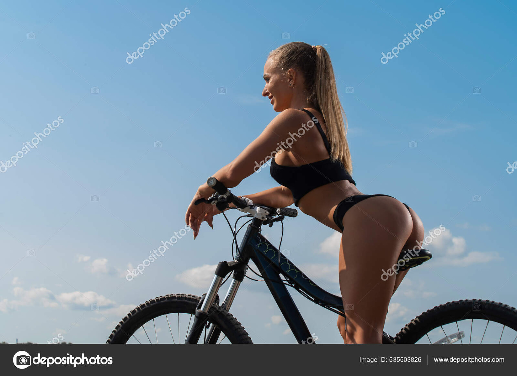 Photos - Caucasian Woman With A Stunning Athletic Figure In Short Shorts