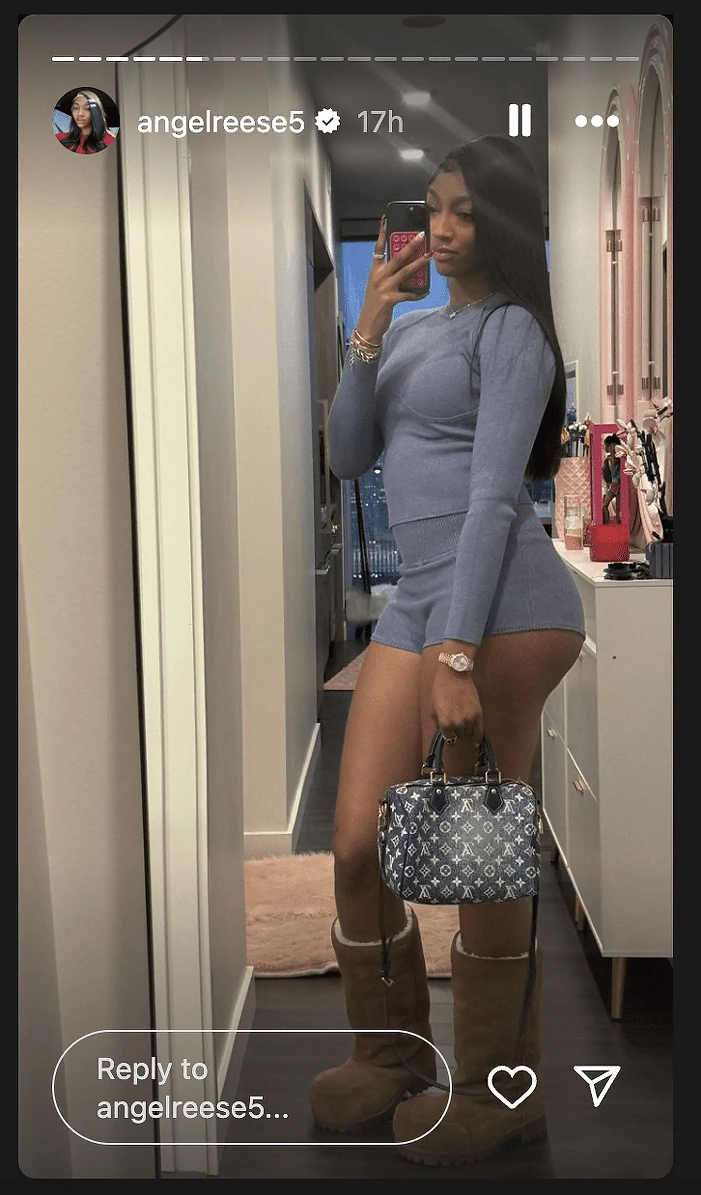 Selfies Booty Shorts - Car And Angel Reese Goes Viral In Booty Shorts On Thursday The Spun