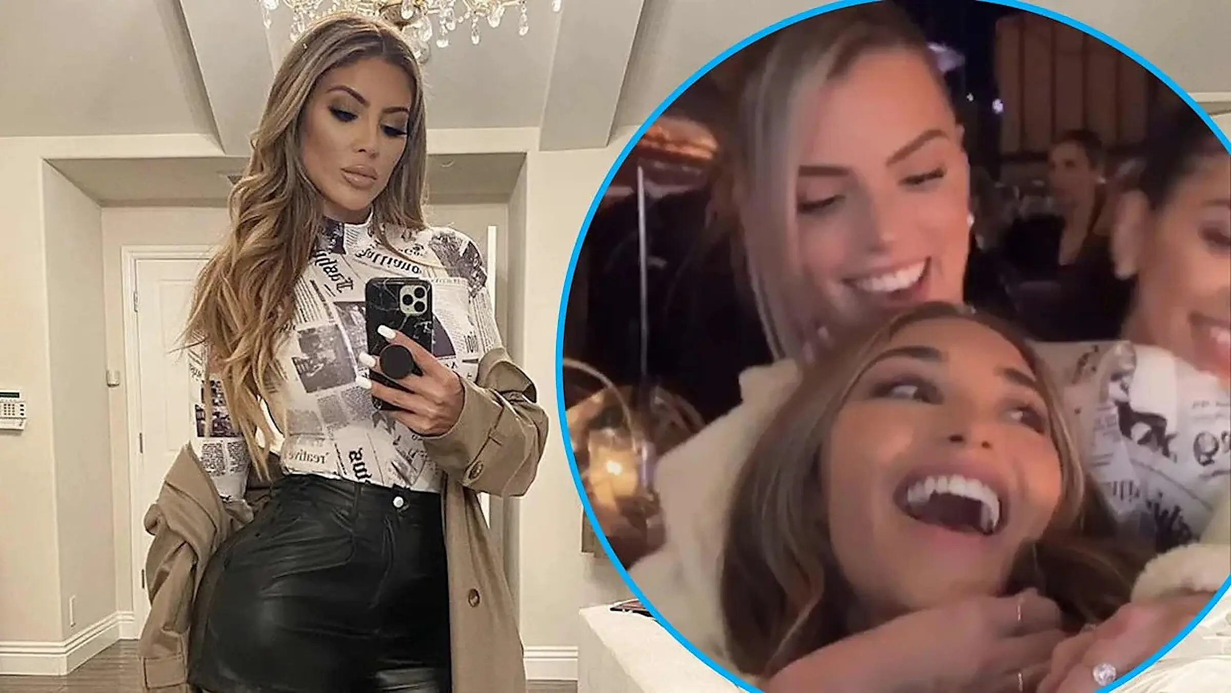 Selfies Booty Shorts - Car And Larsa Pippen Stuns In Leather Short Shorts While Partying With C