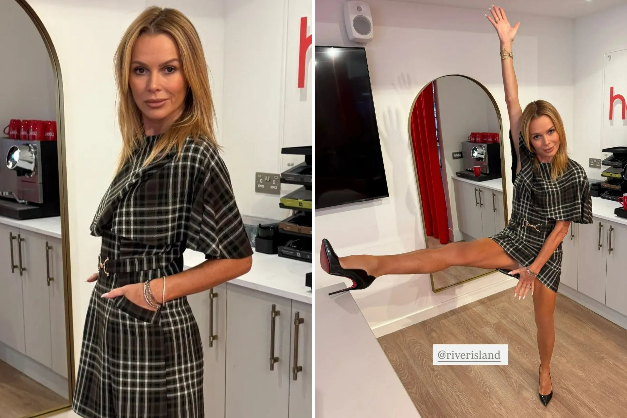Photos - Amanda Holden Flashes Her Knickers In Tiny Mini Dress After Ne