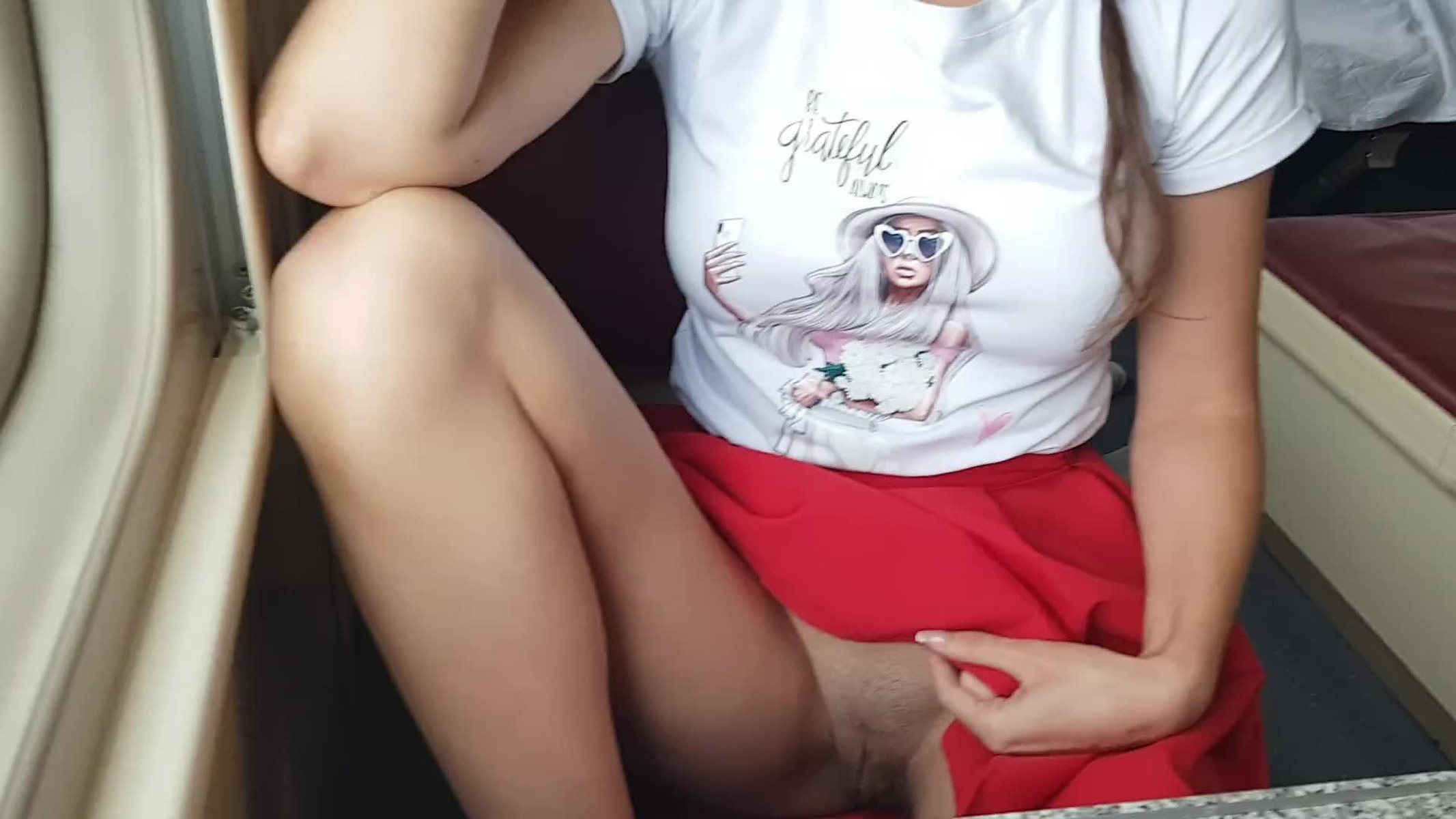 Flashing Pussy In Train - Exhibitionist Girls Public Nude Page 26