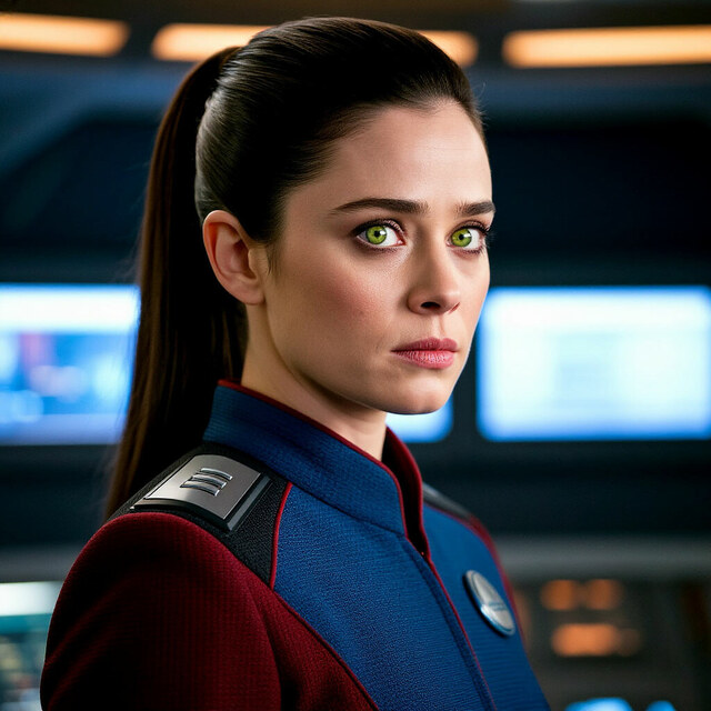 Photos - The Image Shows A Young Woman, Robin Jessica Tunney , In A Blue