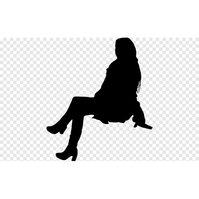 Ext Png Sexy Woman Silhouette In Bikini - Woman Holding Microphone, Silhouette Person Sitting, Sitting Peo