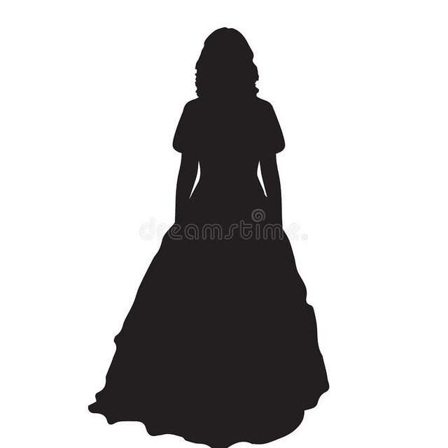Photos - Woman Silhouette , Girl Silhouette In Dress Stock Vector Illus