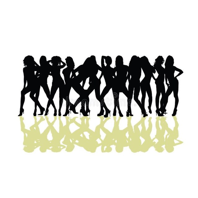 Photos - Girl Silhouette In Desert With Bikini Stock Vector Illustratio