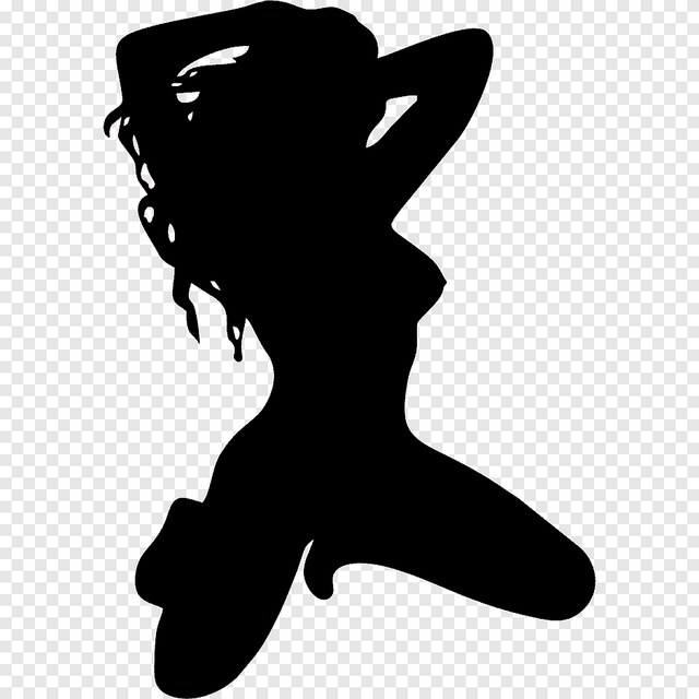 Photos - Sticker Woman Silhouette Drawing, Silhouette, Animals, Hand Png