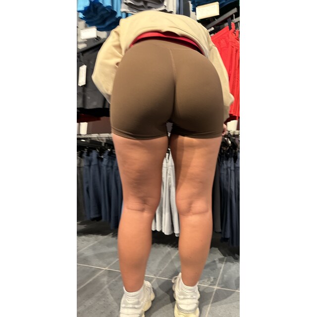 Photos - Pretty Blonde In Very Tight Lycra Shorts, You Can See Some Sa