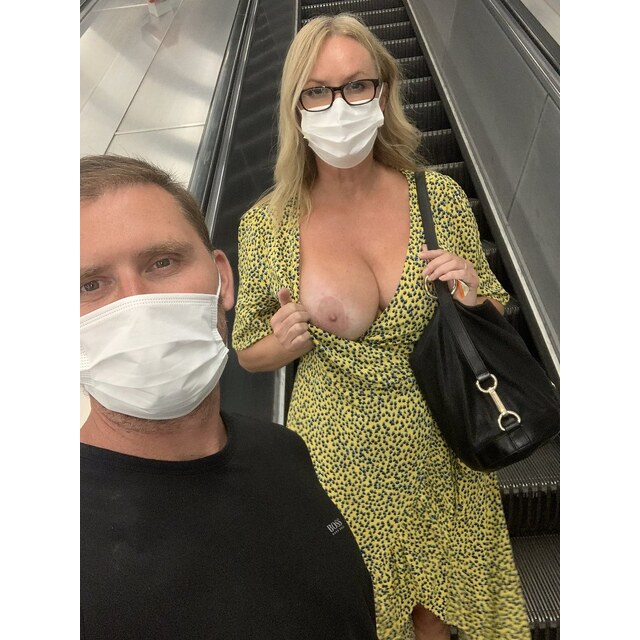 Slender Wearing Glasses Flashing Tits In Car - Amateur Milf Flash Telegraph (2)