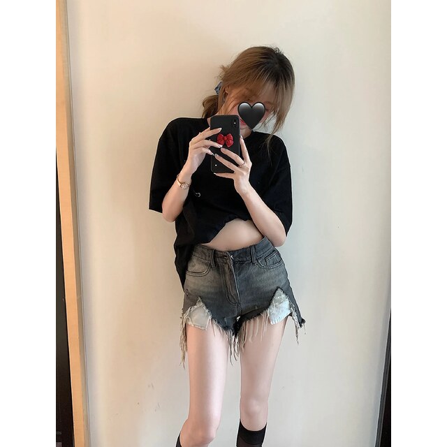 Selfies Booty Shorts - Car And Casual Summer Ripped Denim Booty Shorts High Waists Fur Lined Sh