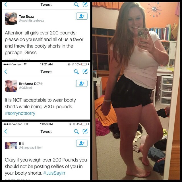 Selfies Booty Shorts - Car And How To Destroy Body Shaming Trolls In Four Simple Pics