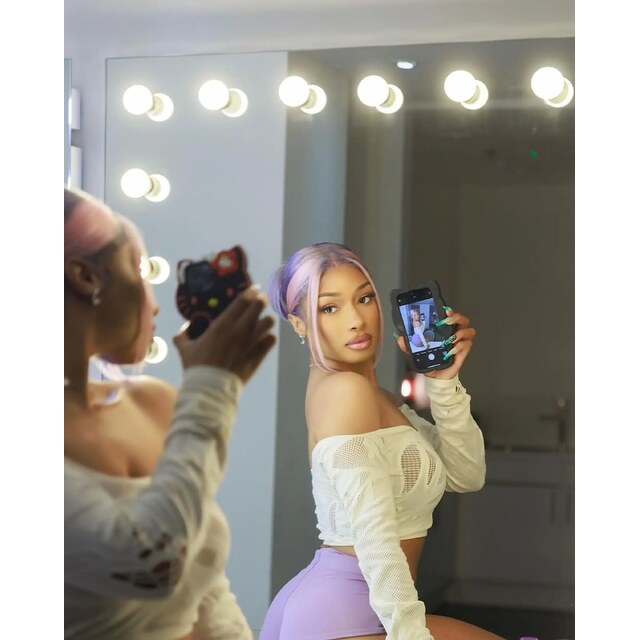 Selfies Booty Shorts - Car And Megan Thee Stallion Rocked A Sheer Crop Top With Booty Shorts