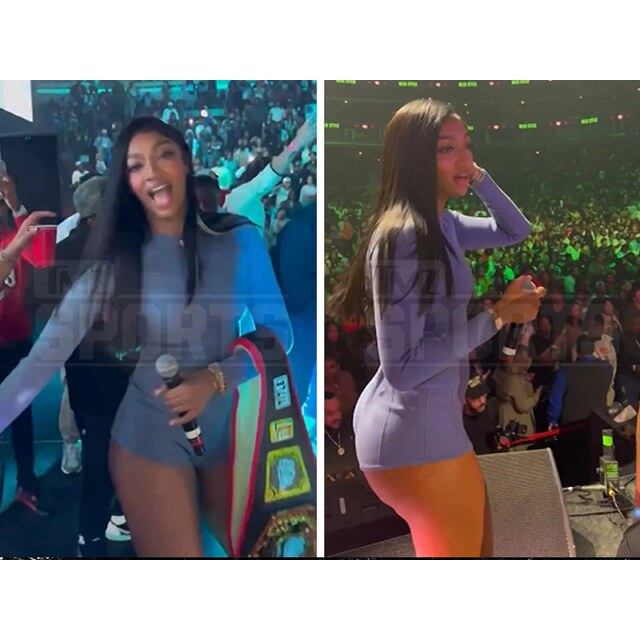 Selfies Booty Shorts - Car And Angel Reese Stuns In Booty Shorts At Wild N Out Taping