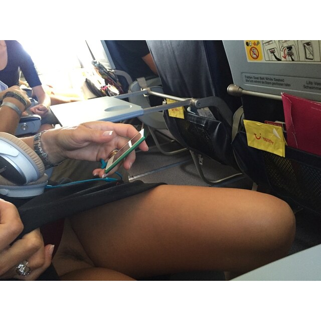Flashing Pussy In Train - She`s On Airplane Mode...... Spin Off... Bgol Community Since 19