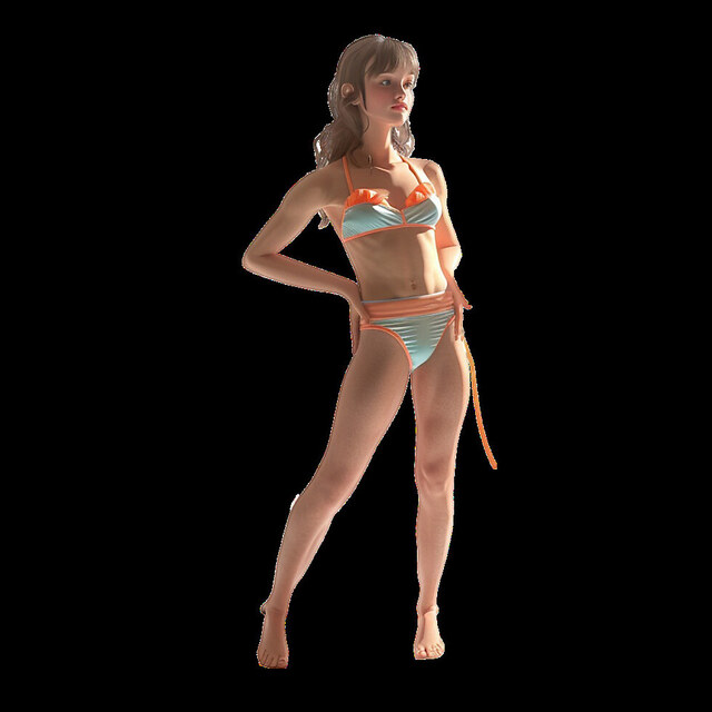 Ext Png Sexy Woman Silhouette In Bikini - Woman In Bikini And Hat On Transparent Background 47308794 Png